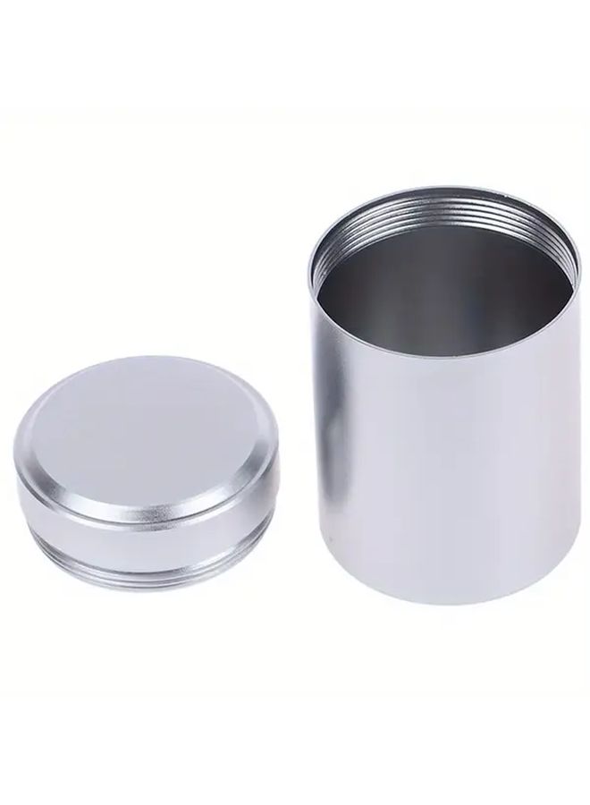 1pc Silvery Airtight Aluminum Herb Storage Can Tea Jar Metal Sealed Canister Pantry Organization Durable Reusable Container Compact Storage Sleek Design Small Space Living - Image 2