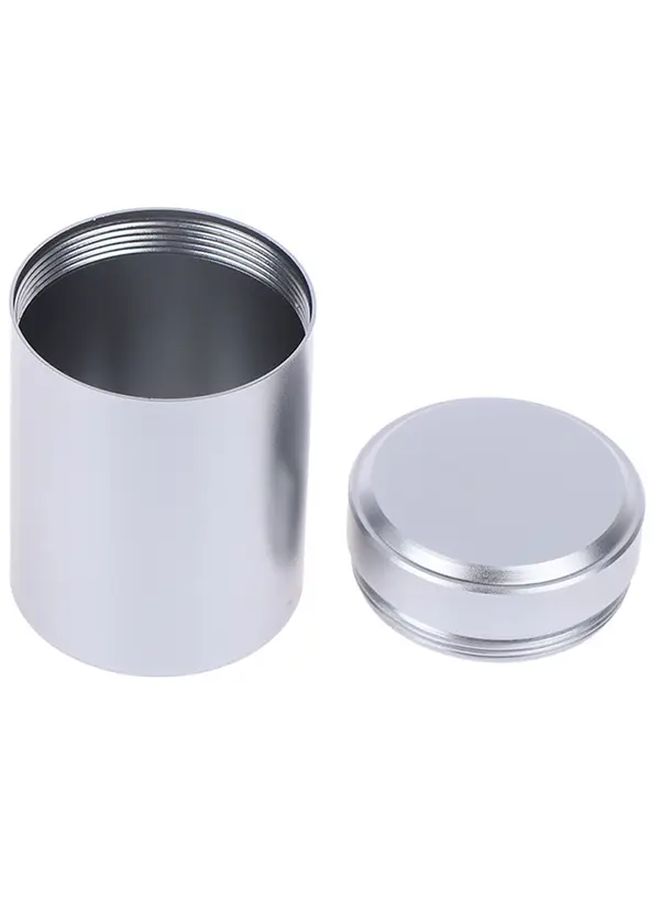 1pc Silvery Airtight Aluminum Herb Storage Can Tea Jar Metal Sealed Canister Pantry Organization Durable Reusable Container Compact Storage Sleek Design Small Space Living - Image 4