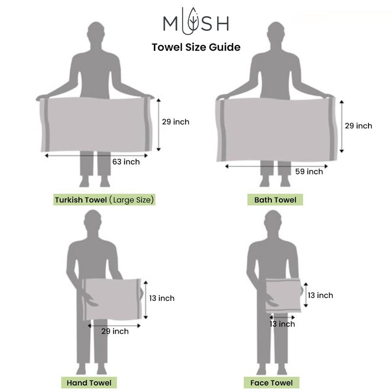 Mush 100% Bamboo Large Bath Towel | Ultra Soft, Absorbent, Light Weight, & Quick Dry Towel For Bath, Travel, Gym, Beach, Pool, And Yoga | 29 X 59 Inches Set Of 3 - Lavender,Blue & Light Green, 250 TC - Image 3