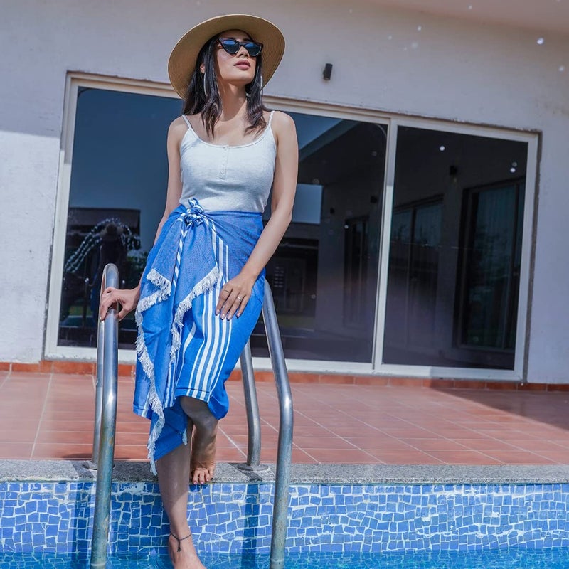 Mush 100% Bamboo Large Bath Towel | Ultra Soft, Absorbent, Light Weight, & Quick Dry Towel For Bath, Travel, Gym, Beach, Pool, And Yoga | 29 X 59 Inches Set Of 3 - Lavender,Blue & Light Green, 250 TC - Image 4