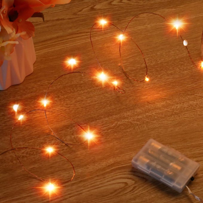 LED FAIRY LIGHTS BATTERY OPERATED 1 PACK MINI BATTERY POWERED COPPER WIRE STARRY FAIRY LIGHTS FOR BEDROOM CHRISTMAS PARTIES WEDDING CENTERPIECE DECORATION 5M16FT RED