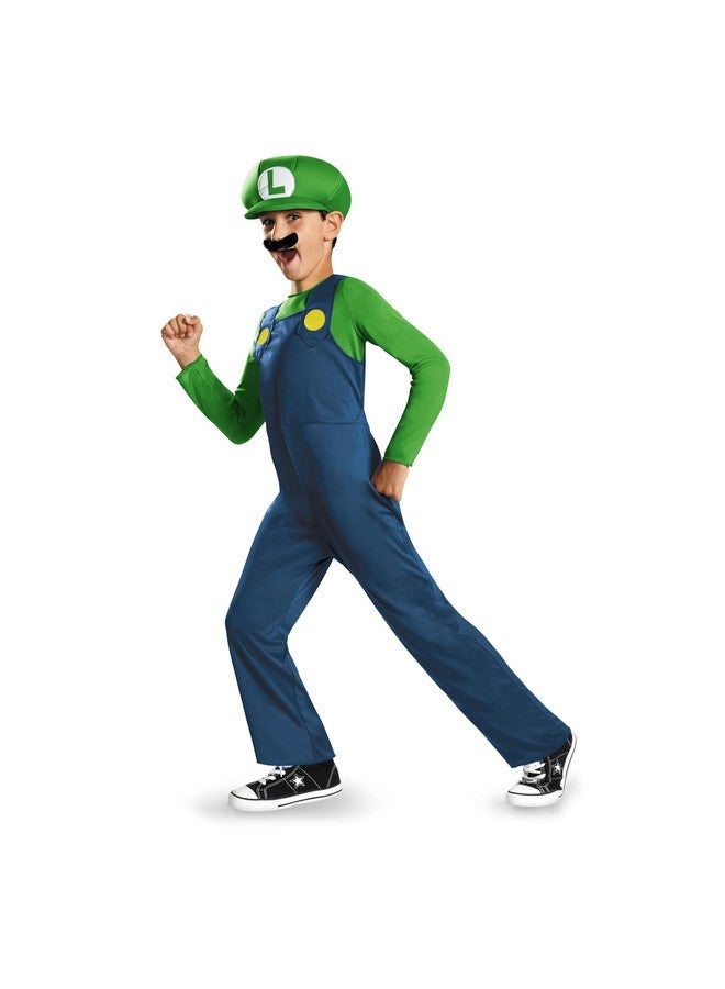 Disguise Nintendo Super Mario Brothers Luigi Classic Boys Costume, Large/10-12 - Image 1