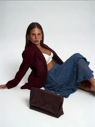 Mai Collection MAI STUDIOS Mireya Asymmetric Lace Skirt