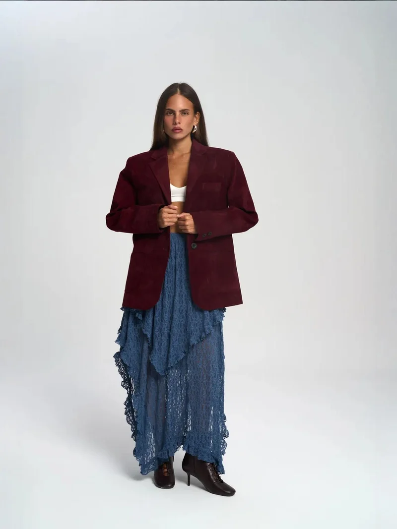 Mai Collection MAI STUDIOS Mireya Asymmetric Lace Skirt