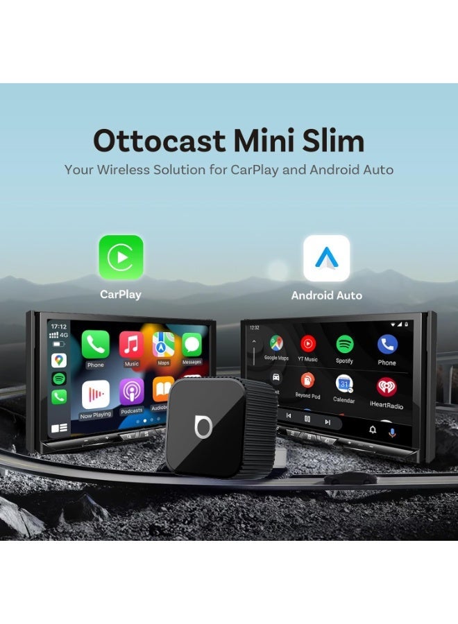 OTTOCAST Mini Slim Wireless CarPlay & Android Auto Adapter 2-in-1 🚗 | Plug & Play Car Dongle for iPhone (iOS 10+) & Android (11+) | AI Voice Assistant Support | Fast Stable Connection | Multi-User Memory | Compact Design - Image 3