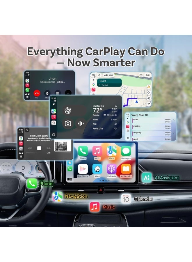 OTTOCAST Mini Slim Wireless CarPlay & Android Auto Adapter 2-in-1 🚗 | Plug & Play Car Dongle for iPhone (iOS 10+) & Android (11+) | AI Voice Assistant Support | Fast Stable Connection | Multi-User Memory | Compact Design - Image 5