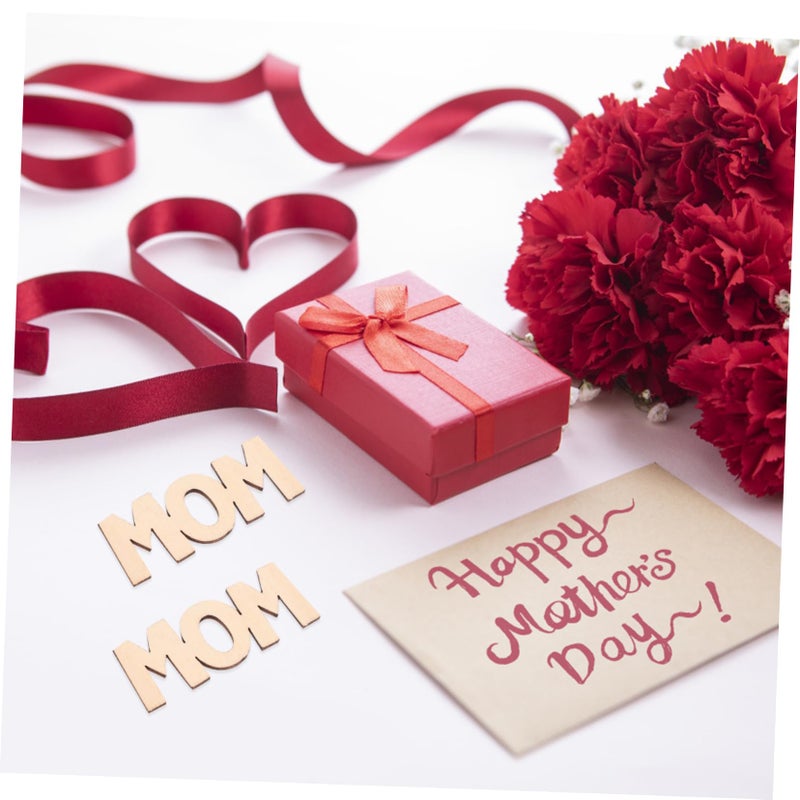 Unfinished Natural Wood Letters For Mother Day Decorations 15pcs Creative Wall Hanging Ornaments - Image 4