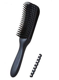 LA PERLA TECH  Hair Detangler Brush Natural Wet Detangling Brush for Kinky Curly Hair, Black  - Image 1