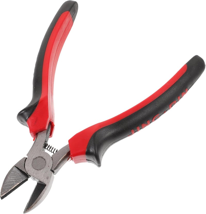 DOITOOL Inclined Nose Pliers Flush Cutting Edges High Leverage Wire Cutters for Electrical Insulated Non-slip Handles (6 Inches) - Image 1