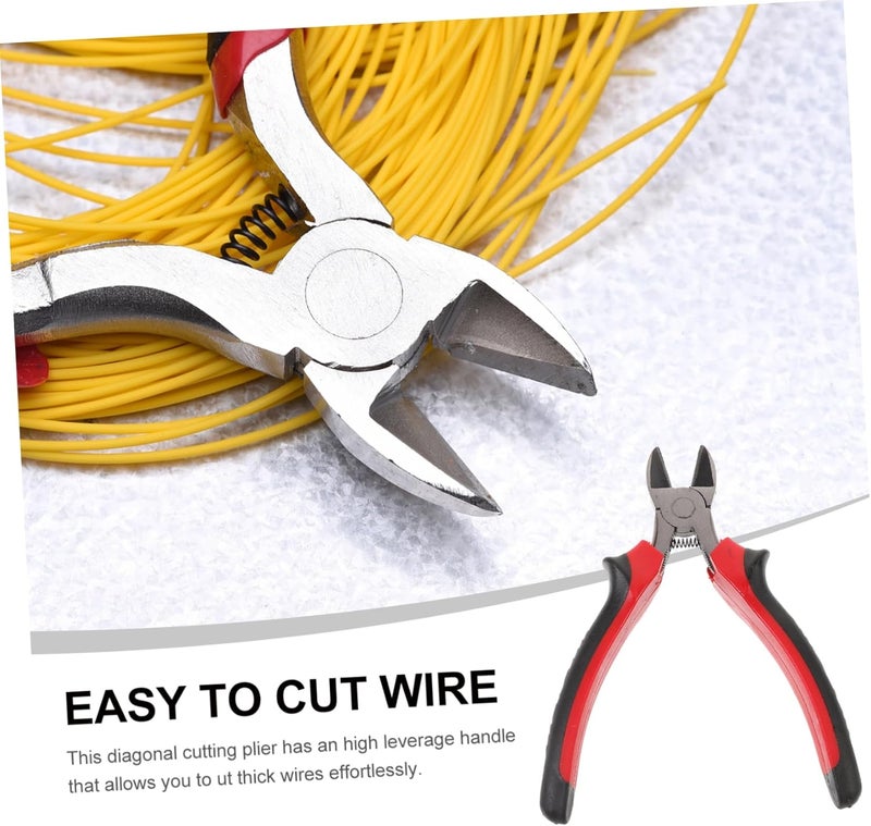 DOITOOL Inclined Nose Pliers Flush Cutting Edges High Leverage Wire Cutters for Electrical Insulated Non-slip Handles (6 Inches) - Image 3
