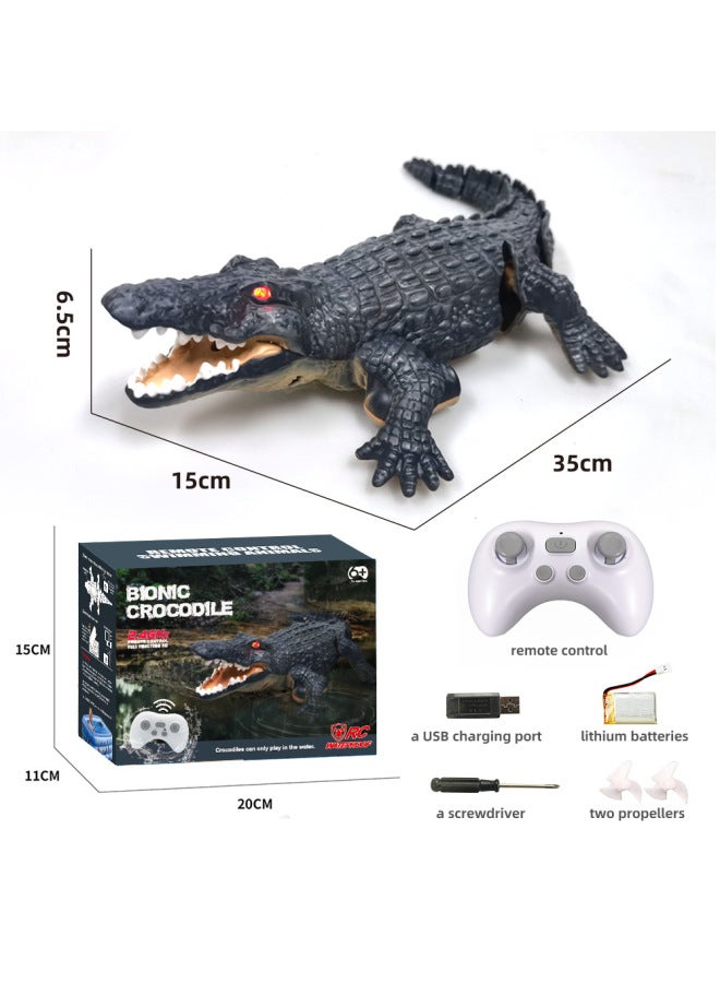 Remote Control Shark Hot-selling 2.4GHZ Remote Control Crocodile Underwater Artificial Remote Control Waterproof Summer Swimming Essential-Color:Remote Control Crocodile  - Image 1
