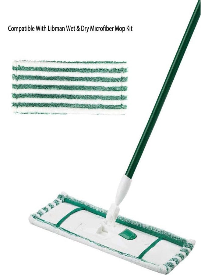 Rinakou 2 Pack Replacent Mop Refills Compatible with Libman Wet & Dry Microfiber Mop,Reusable Washable Microfiber Cloth Mop Head Pads for Wet and Dry Use (Set of 2) - Image 3