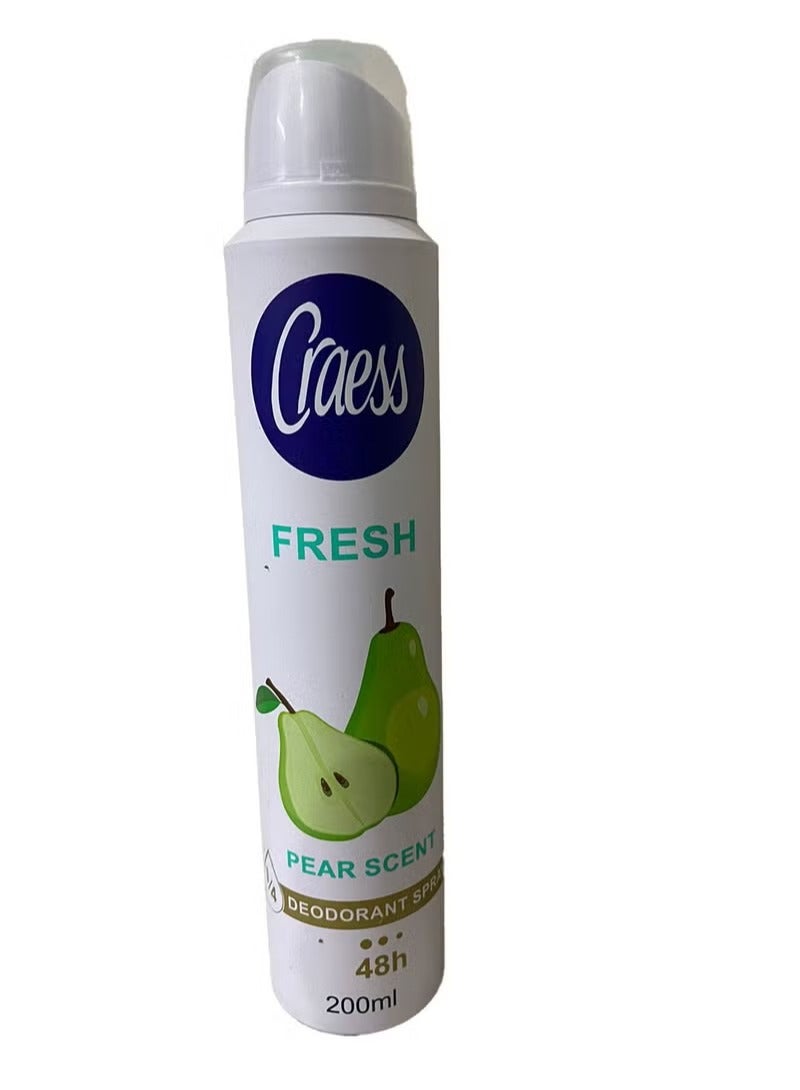 Deodorant Spray Fresh Pear Scent 48h 200ml