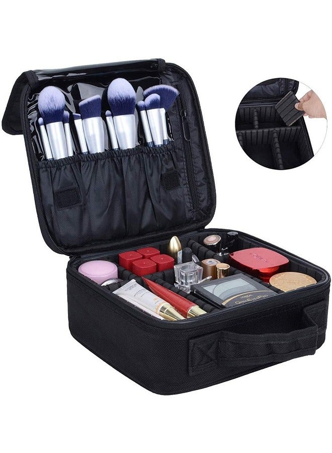 Makeup Cosmetic Storage Bag, Portable Waterproof Double Layer Make up Case Cosmetic Pouch Travel Storage Box Toiletry Organizer Tool  - Image 4