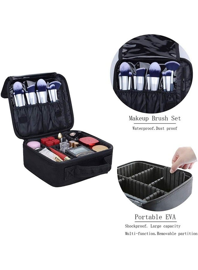 Makeup Cosmetic Storage Bag, Portable Waterproof Double Layer Make up Case Cosmetic Pouch Travel Storage Box Toiletry Organizer Tool  - Image 3