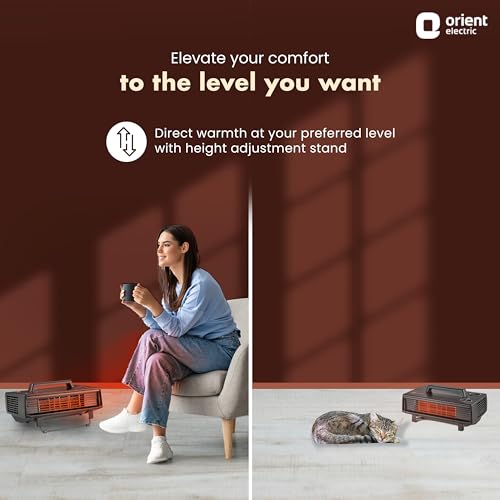 Orient Electric Heat Convector Compact Heater | 2000W with two heat settings | Quick Heating with two fans | Neon Indicator| 2-year warranty by Orient | Black - Image 5
