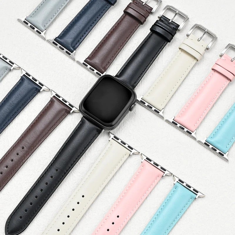 Bluejw Genuine Leather Replacement Band Strap for Apple Watch Ultra 2/1, Series 10/9/8/7/6/5/4/3/2/1 & SE – Premium Leather Watch Strap to Replace Your Original Band - Image 5