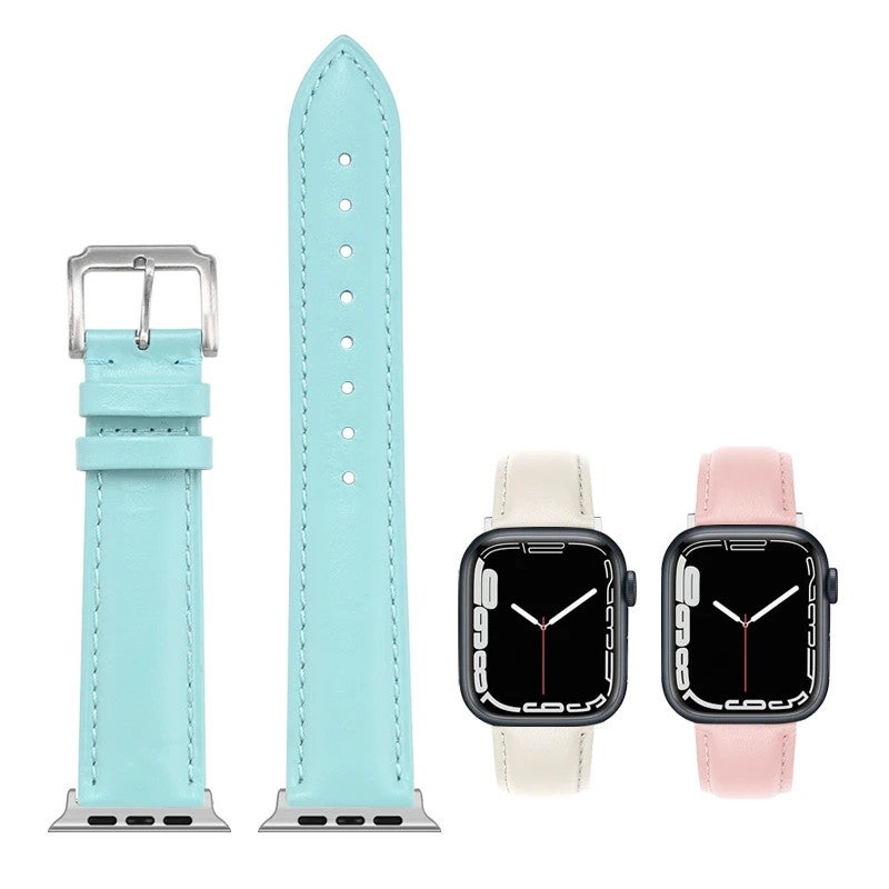 Bluejw Genuine Leather Replacement Band Strap for Apple Watch Ultra 2/1, Series 10/9/8/7/6/5/4/3/2/1 & SE – Premium Leather Watch Strap to Replace Your Original Band - Image 2