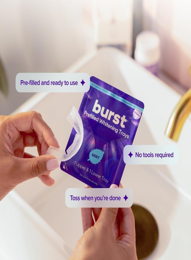 BURST Prefilled Teeth Whitening Trays (6 Trays/3 Treatments |15% Hydrogen Peroxide for Professional-Level Results | Flexible 360° Teeth Whitening Gel Trays | Aloe, Coconut & Xylitol Blend Teeth Trays - Image 5