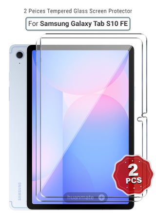 2 Pieces Samsung Galaxy Tab S10 FE Tempered Glass Screen Protector – High Transparency, Delicate Touch, Anti-Explosion, Smooth Arc Edges, Easy Installation, Screen Protector for Samsung Galaxy Tab S10 FE - pzsku/Z986A013CD2057DB4E13AZ/45/1750178216/87935211-48a1-4abb-bfc7-5315771e6199