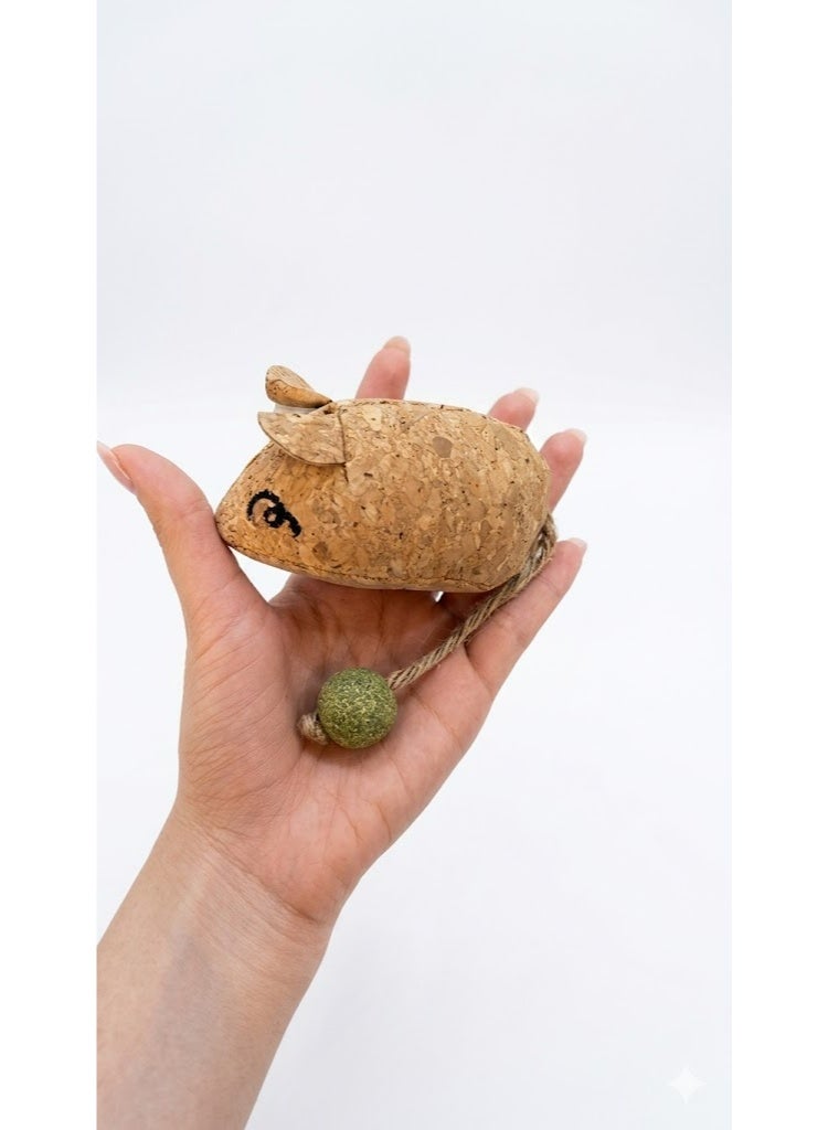 Bundle Pet Toy Set, 4 Different Xsmall Shapes, Plush and Cork Animal Figures for Dogs - Image 3