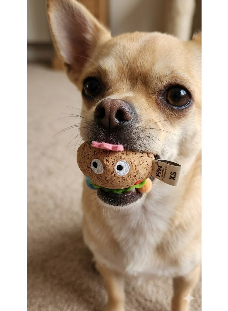 Bundle Pet Toy Set, 4 Different Xsmall Shapes, Plush and Cork Animal Figures for Dogs - Image 4