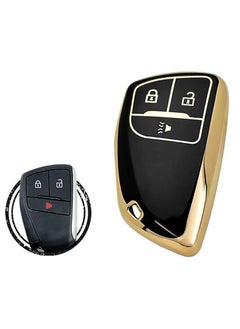 TPU Key Cover Case For Chevrolet Silverado 1500 Buick Envision Smart Key Remote 3 Button Black Gold Color