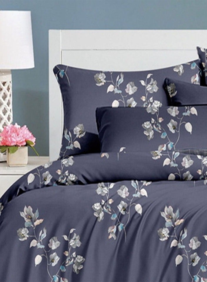 فيفوريت فيفرت طقم لحاف أزرق نقشة بألوان متعددة سنجل نفر طقم 4 قطع - Image 3