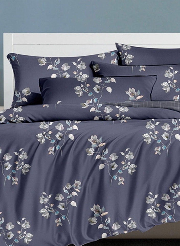 فيفوريت فيفرت طقم لحاف أزرق نقشة بألوان متعددة سنجل نفر طقم 4 قطع - Image 2