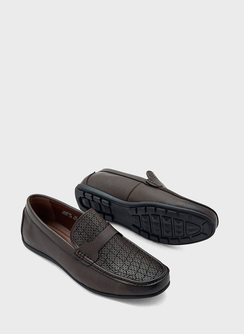 Robert Wood Textured Formal Loafers  - Image 3