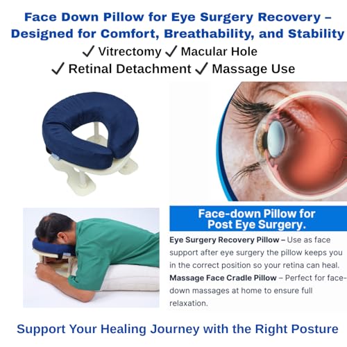 METRON Face Down Support After Eye Surgery – Prone Positioning System with Adjustable Stand, Face Cradle, and Breathing Hole for Vitrectomy and Retinal Recovery - Image 2