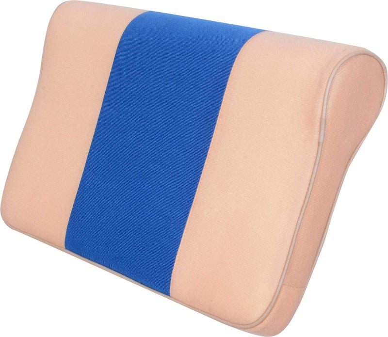 CLASORA Regular Shaped Contoured Cervical Orthopedic Pillow (Brown,Blue) - Image 2
