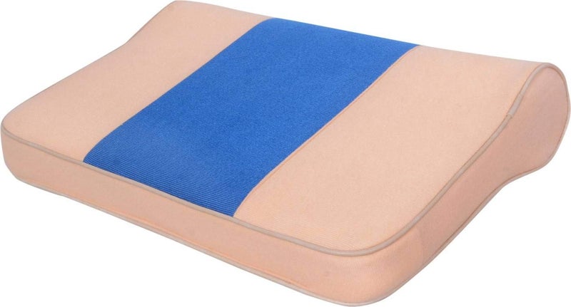 CLASORA Regular Shaped Contoured Cervical Orthopedic Pillow (Brown,Blue) - Image 1