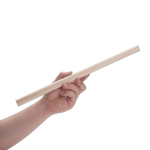 Coowayze Wooden Dowel Rods Wood Dowels for Crafts, 6 PCS 3/4 x 15 Round Macrame Wooden Sticks for Crafting, Unfinished Hardwood Sticks for Arts and DIYers, Tiered Cake Support, Closets, Wedding Ribbon Wands - Image 3