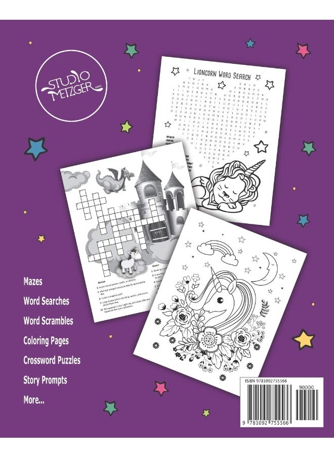 Unicorns & Friends Activity Book for Kids Ages 8-12: Over 30 Fun Activities for Kids - Coloring Pages, Word Searches, Mazes, Crossword Puzzles, Story Prompts, Word Scrambles, More  - Image 2