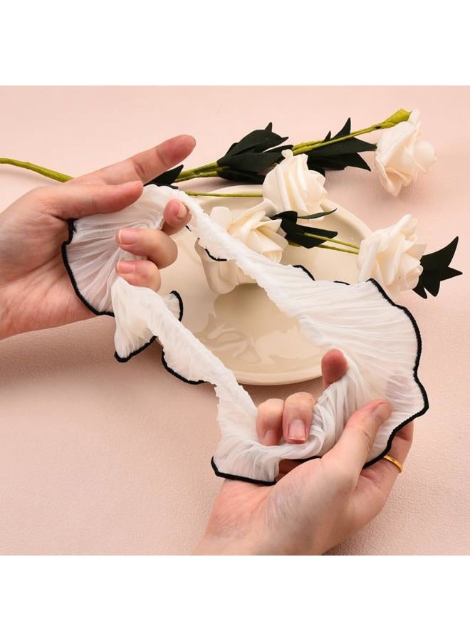 Guqqeuc 4 PCS Large Hair Scrunchies Stain Hair Ties Elastic Jumbo Puffy Hair Scrunchy Hair Ponytail Holders for Women Girls Chiffon Hair Bobbles for Thick Long Hair Accessories for Teen Girls - Image 5