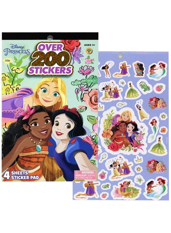 Princess 4 Sheet Foil Cover Sticker Pad, 200+ Stickers