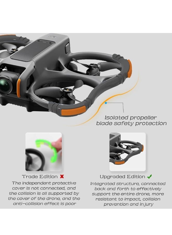 Generic - Avata 2 Propeller Guard Protector, Protective Bumper Anti-Collision Shockproof Prop Protector, Anti-Collision Prop Bumper Silicone Protective Cover Ring, for DJI Avata 2 - Image 1