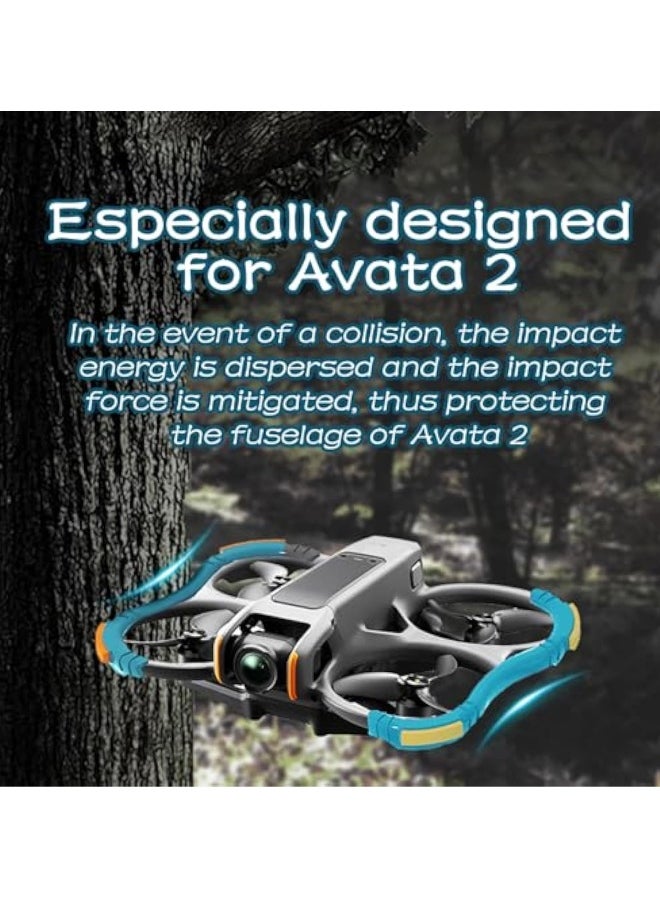 Generic - Avata 2 Propeller Guard Protector, Protective Bumper Anti-Collision Shockproof Prop Protector, Anti-Collision Prop Bumper Silicone Protective Cover Ring, for DJI Avata 2 - Image 1
