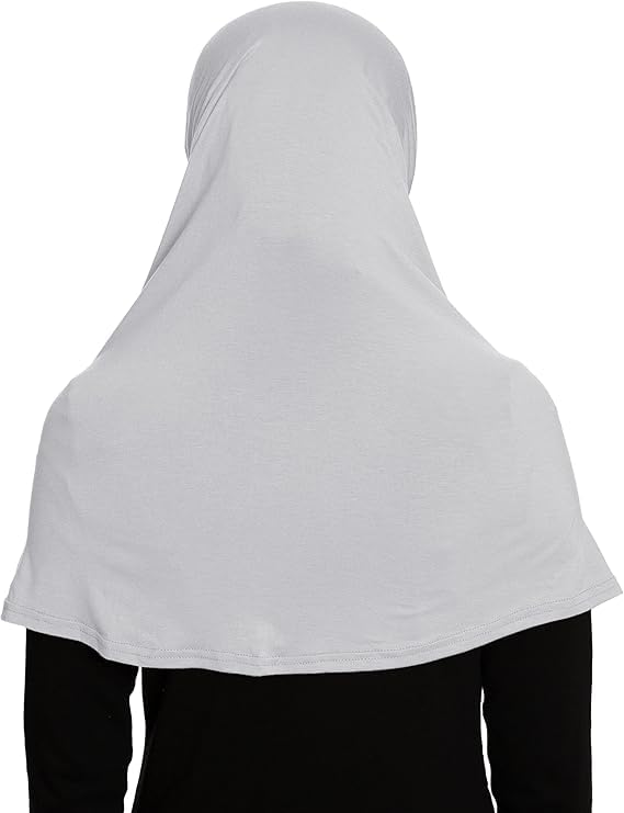 PAROPKAR Modal Full Head & Neck Cover Jersey Hijab - Soft Cotton Viscose Lycra Solid Color Stretchy Breathable Long Full Cover Scarf Hijab Cap (White) - Image 3