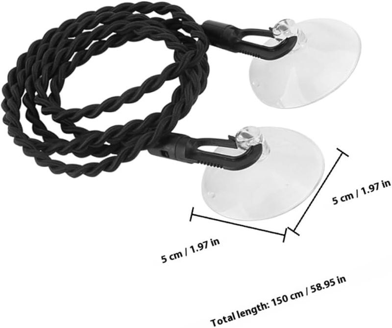 حبل غسيل محمول مع كأس شفط قوي ومشبك جراد البحر للسفر في الهواء الطلق - Image 3