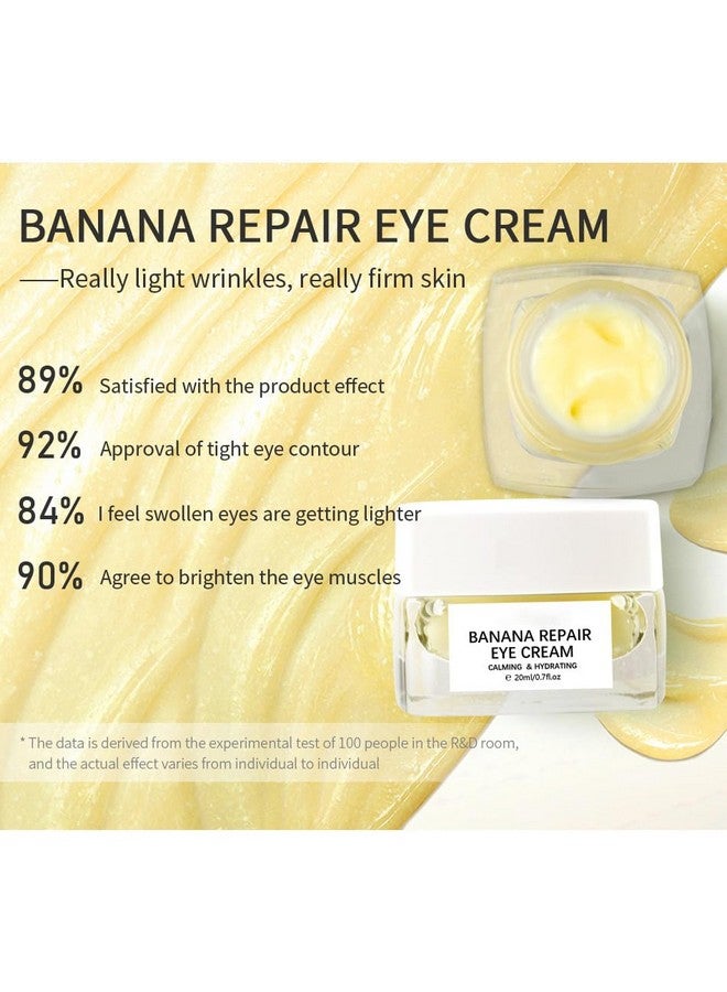Grospe Banana Bright Eye Cream, Anti Aging Eye Cream with Squalane Dark Circle Under Eye Cream for Puffiness & Bags Moisturizing Firming & Wrinkle Repair Eye Treatment for Women & Men - 0.71 Fl Oz - Image 2