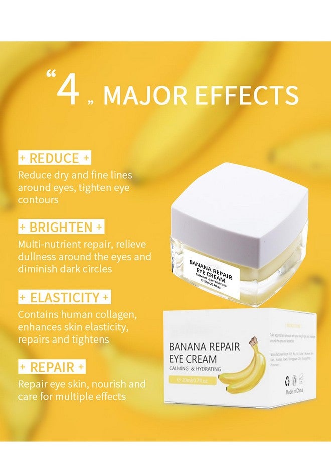 Grospe Banana Bright Eye Cream, Anti Aging Eye Cream with Squalane Dark Circle Under Eye Cream for Puffiness & Bags Moisturizing Firming & Wrinkle Repair Eye Treatment for Women & Men - 0.71 Fl Oz - Image 4