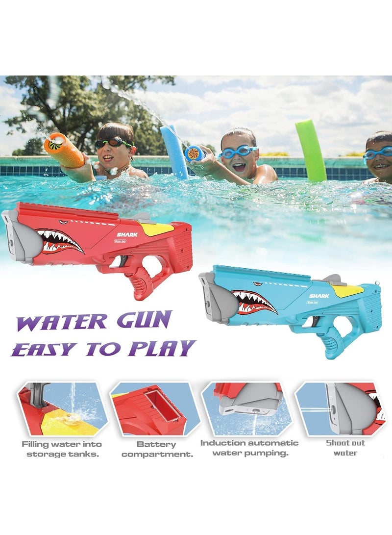 شارك مسدس مائي كهربائي من لينو، مسدس مائي كهربائي من شارك، لعبة مائية مفتوحة أوتوماتيكيًا للأطفال والكبار - Image 4