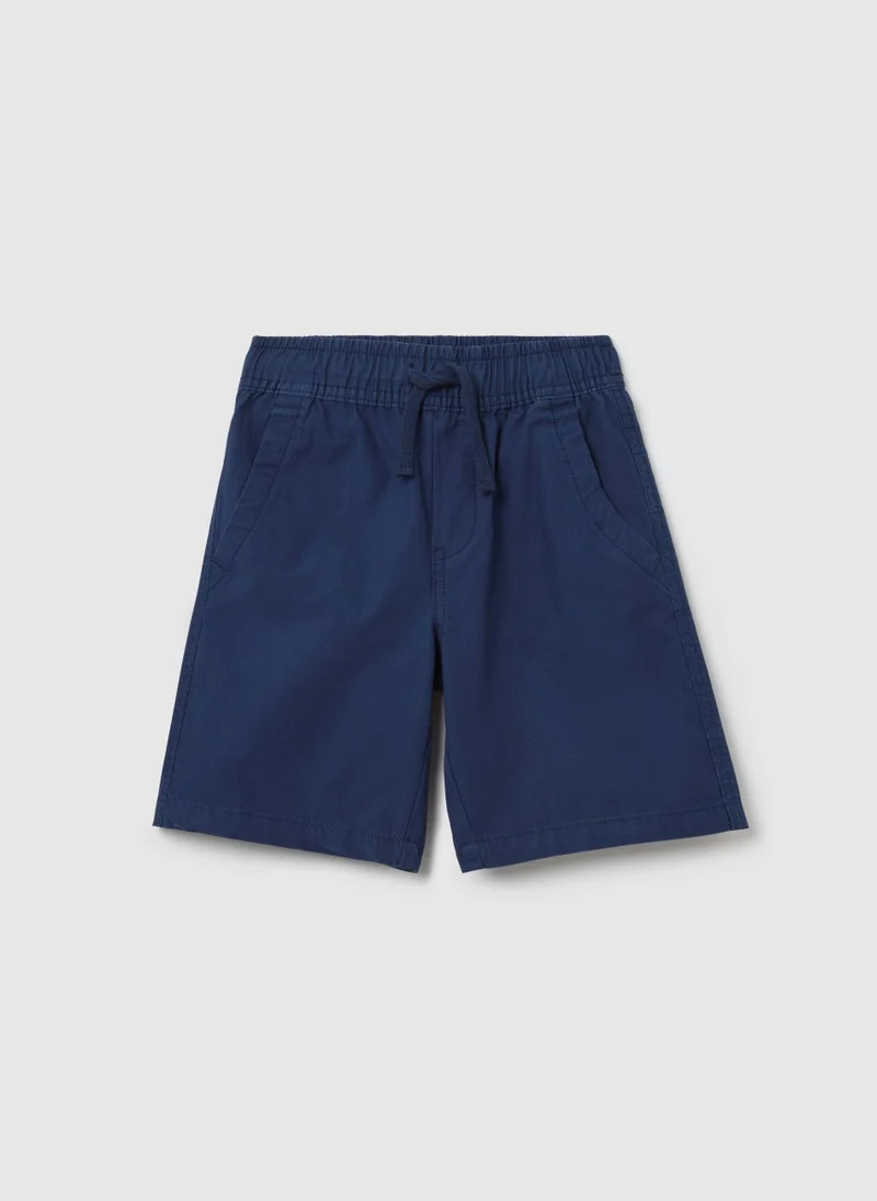 Ovs Kids Pure Cotton Blue Shorts