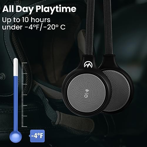 OutdoorMaster Wireless Bluetooth 5.0 Ski Helmet Drop-in Headphones HD Speaker Chip Compatible with Audio-Ready Helmet with Built-in Mic for Motorcycling Easy Control Buttons IP45 Sweat-Resistance - Image 5