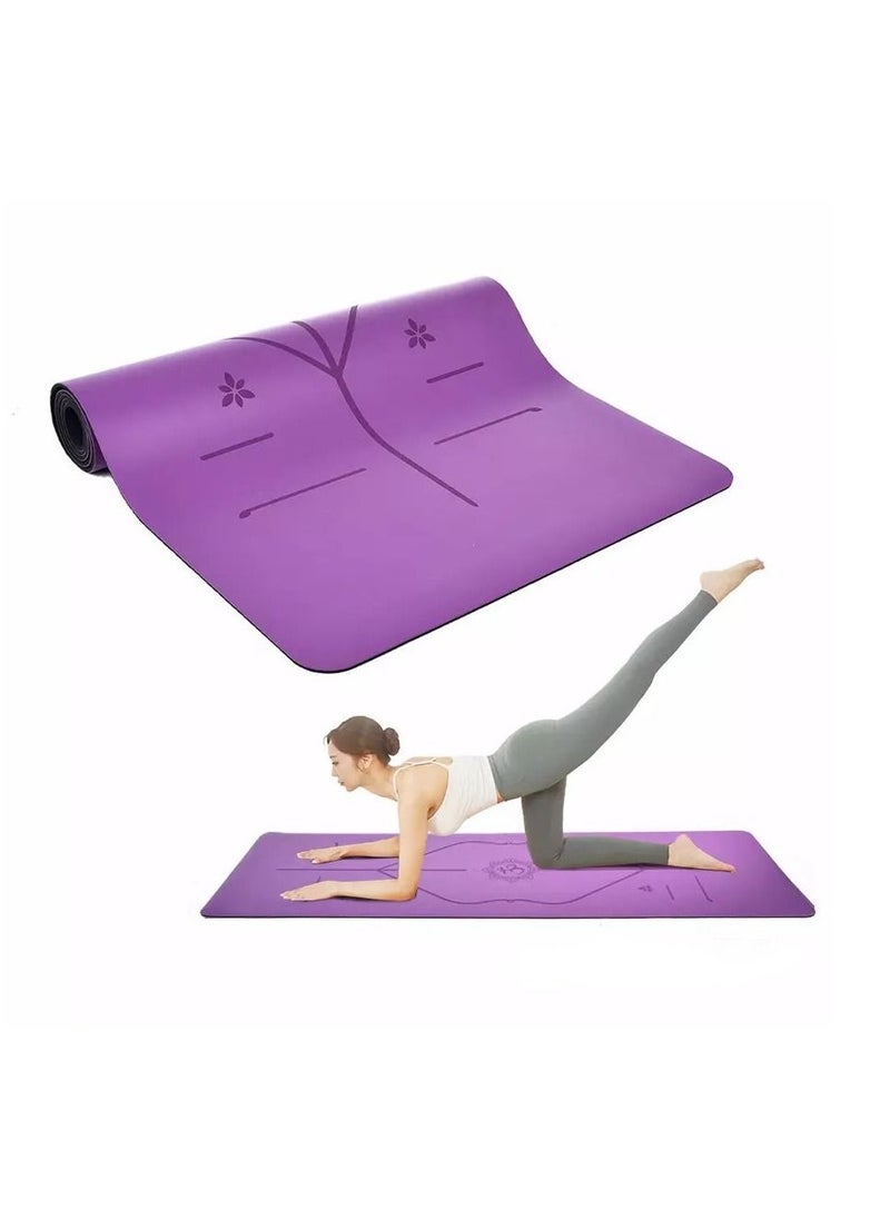 The World's Best Eco Friendly Non Slip Yoga Mat With The ORIGINAL Unique Alignment Marker System Biodegradable Mat Made With Natural Rubber  A Warrior Like Grip 183*68*0.5cm