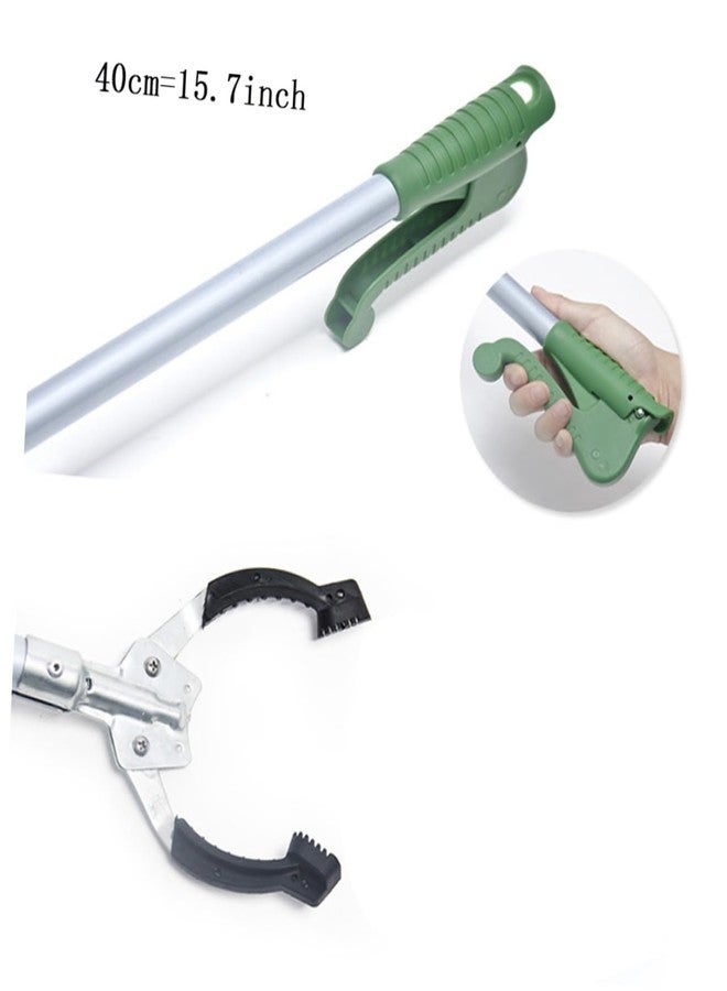 SOLUSTRE Heavy Duty Reacher Grabber Tool 15.74 Inch Aluminum Telescopic Grabber Reach Tool for Mobility Aid Elderly Disabled Outdoor Trash Pickup - Image 2