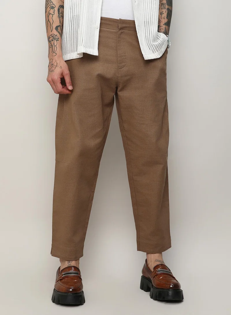 Campus Sutra Lightweight - Solid Tailored Trousers
