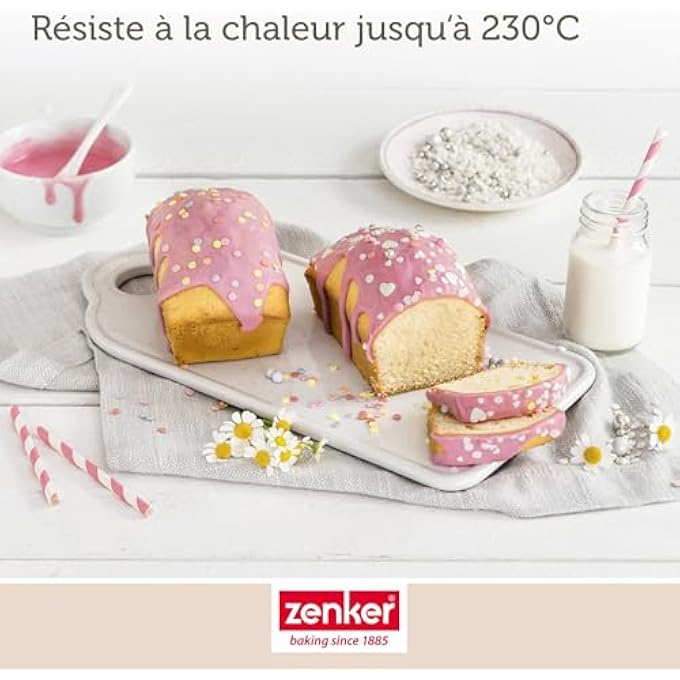 Zenker 9916350 Set of 2 Cake Tins 20 cm Cake Mould Cake Mould Brioche Mould Rectangular Baking Mould Steel 20 cm - Image 5
